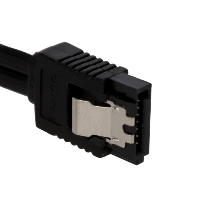 SATA Kabel gewinkelt 45cm 6Gb/s Datenkabel für SSD HDD Mainboard schwarz 6 Stück