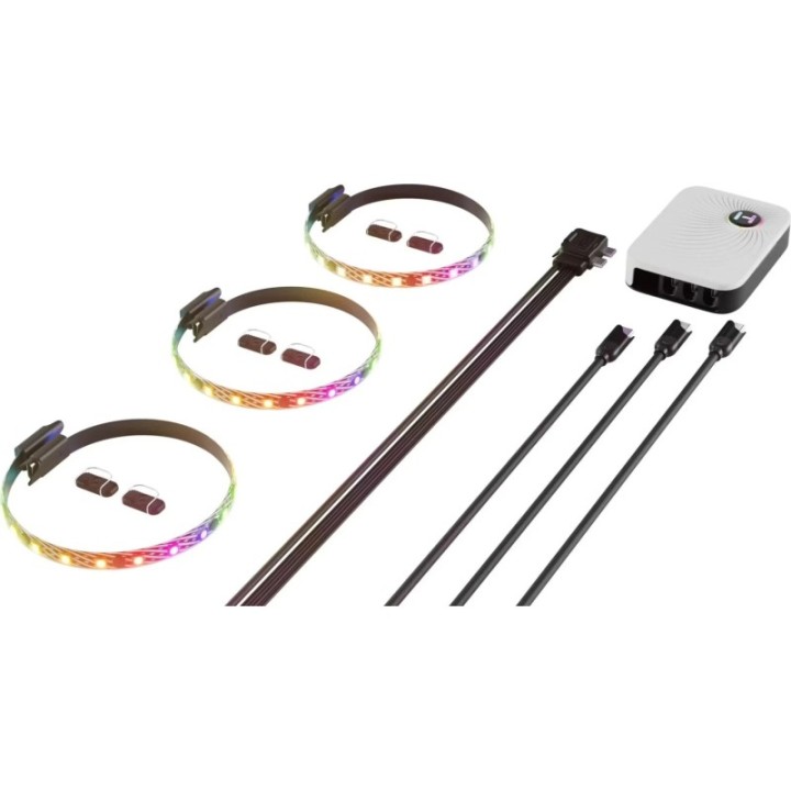 HYTE LS10 qRGB LED Strip 3er-Pack 3x LS10 + Nexus Portal RGB Controller – Neu