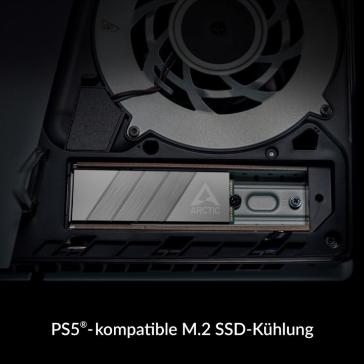 ARCTIC M2 Pro Silver Heatsink – SSD Kühlkörper M.2 2280 PC/PS5 + TP-3 Pads