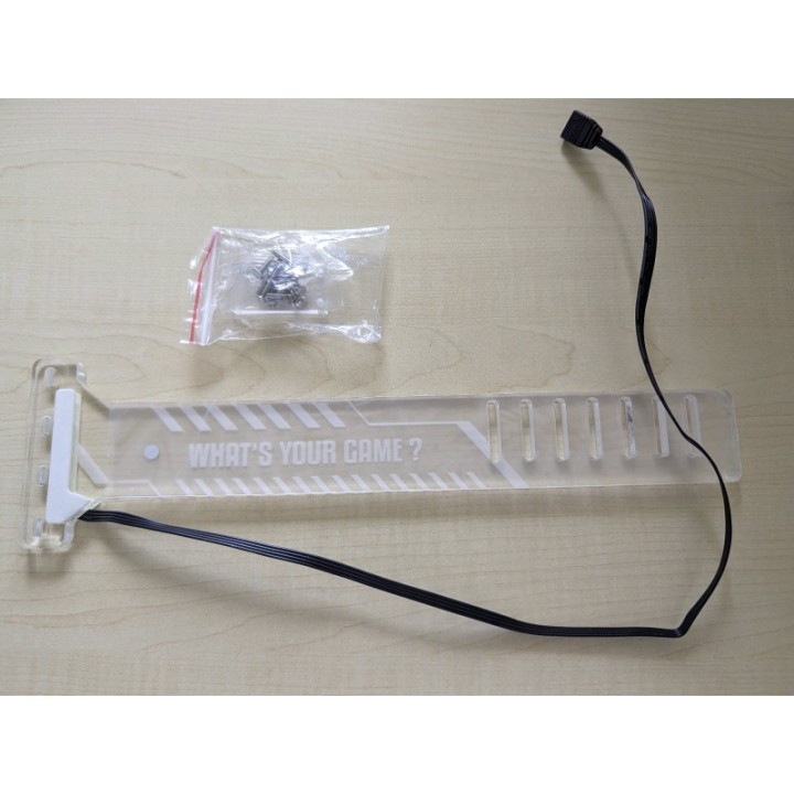 KFA2 RGB GPU Halter Grafikkartenhalter Support Bracket Whats Your Game Acryl Neu