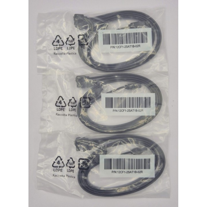 6er-Set Gigabyte SATA-Kabel 6 Gb/s, gewinkelt/gerade, 45 cm, schwarz, HDD/SSD