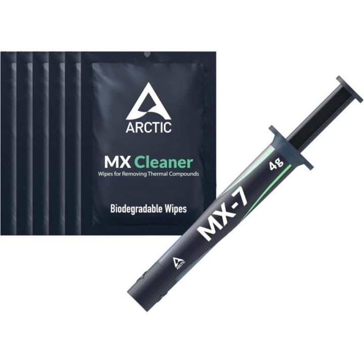 ARCTIC MX-7 4g + 6x Cleaner Set Wärmeleitpaste 6.2W/mK CPU GPU PS5 PC Laptop