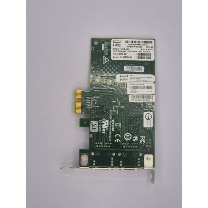 HPE 332T Dual 1GbE PCIe Server Netzwerkkarte Low Profile Ethernet Adapter
