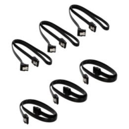 SATA Kabel gewinkelt 45cm 6Gb/s Datenkabel für SSD HDD Mainboard schwarz 6 Stück