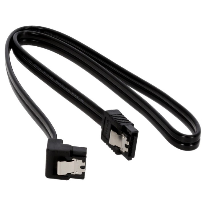 SATA Kabel gewinkelt 45cm 6Gb/s Datenkabel für SSD HDD Mainboard schwarz 6 Stück