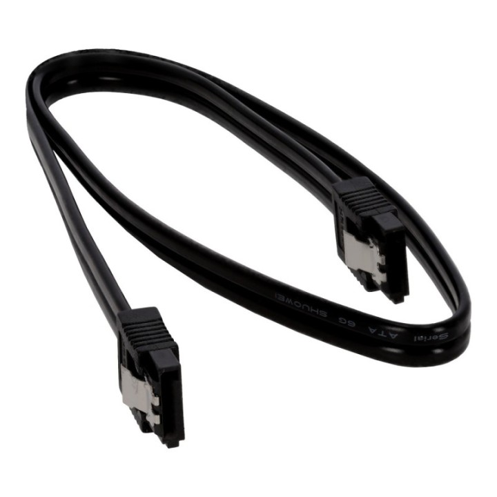 SATA Kabel gewinkelt 45cm 6Gb/s Datenkabel für SSD HDD Mainboard schwarz 6 Stück