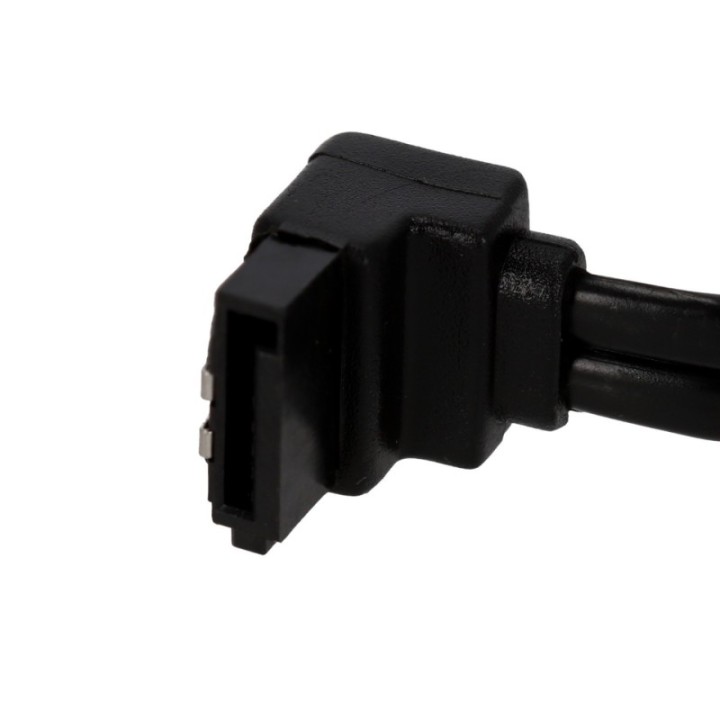 SATA Kabel gewinkelt 45cm 6Gb/s Datenkabel für SSD HDD Mainboard schwarz 6 Stück
